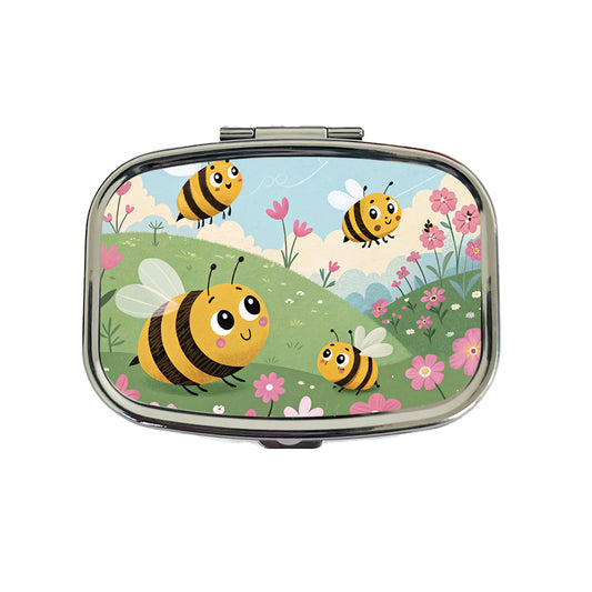 Kawaii Bumble Bees Travel Pill Box Case