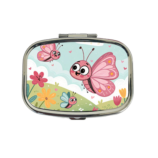 Kawaii Butterflies Travel Pill Box Case