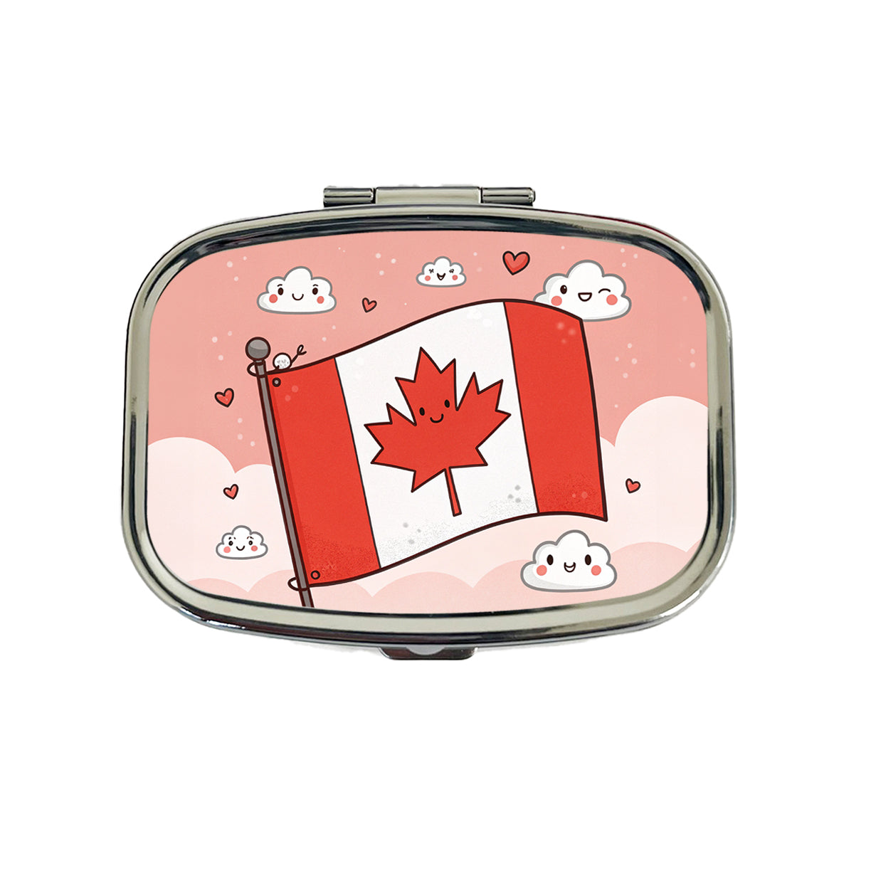 Kawaii Canada Flag Travel Pill Box Case