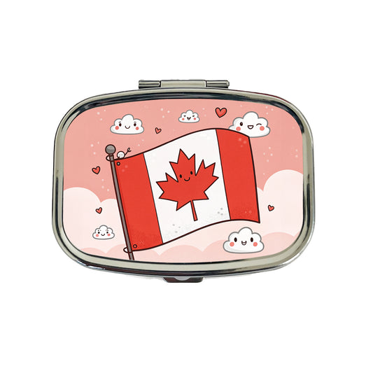 Kawaii Canada Flag Travel Pill Box Case