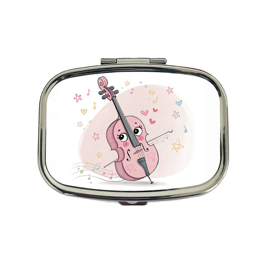 Kawaii Cello Music Travel Pill Box Case