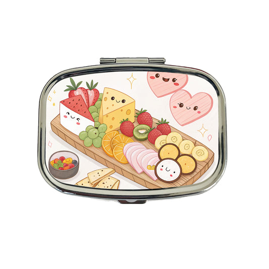 Kawaii Charcuterie Board Travel Pill Box Case