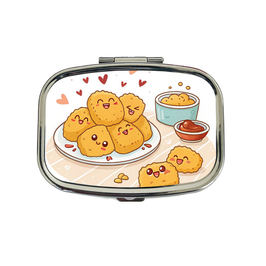 Kawaii Chicken Nuggets Travel Pill Box Case