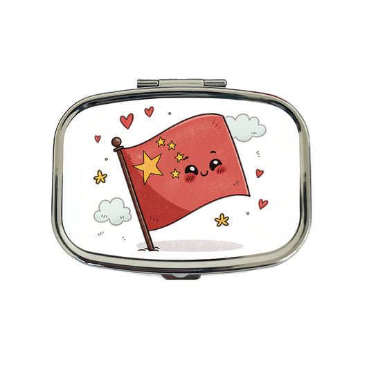 Kawaii China Flag Travel Pill Box Case