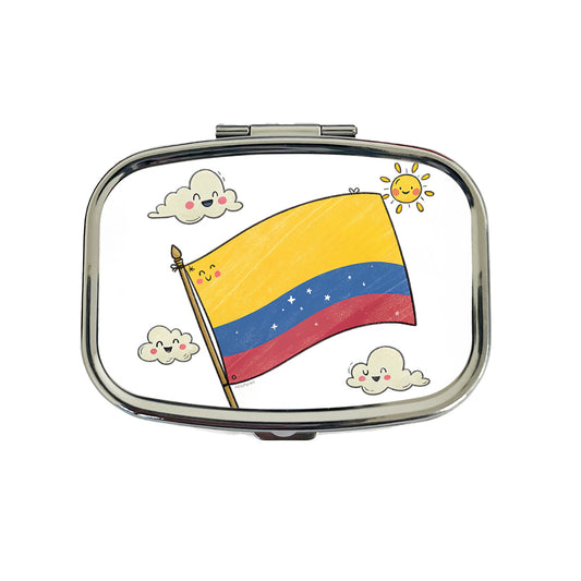 Kawaii Colombia Flag Travel Pill Box Case