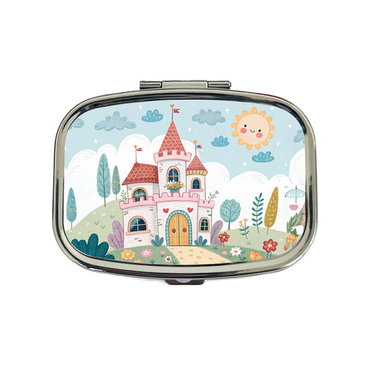 Kawaii Cute Castle Travel Pill Box Case