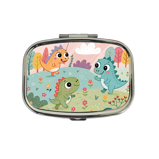 Kawaii Dinosaurs Travel Pill Box Case