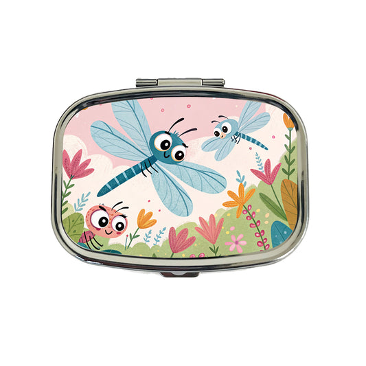 Kawaii Dragonflies Travel Pill Box Case