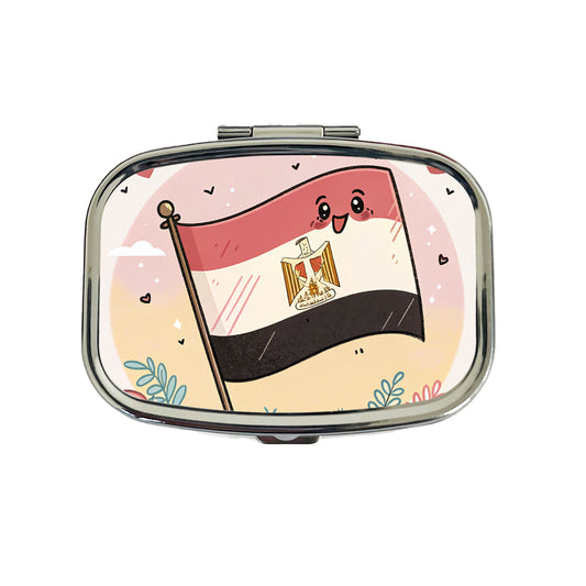 Kawaii Egypt Flag Travel Pill Box Case