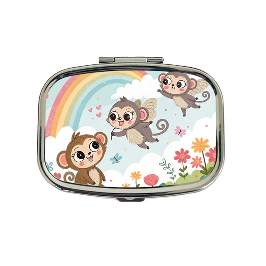 Kawaii Flying Monkeys Travel Pill Box Case