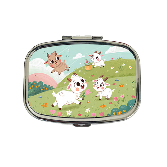 Kawaii Goats Travel Pill Box Case