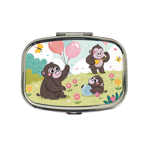 Kawaii Gorillas Travel Pill Box Case