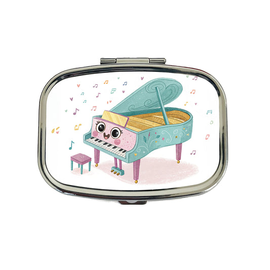 Kawaii Grand Piano Music Travel Pill Box Case