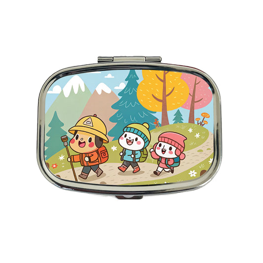 Kawaii Hiking Hikers Travel Pill Box Case