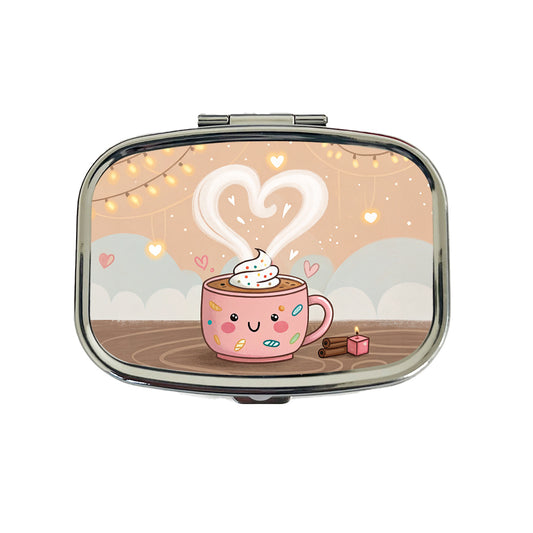 Kawaii Hot Cocoa Chocolate Travel Pill Box Case