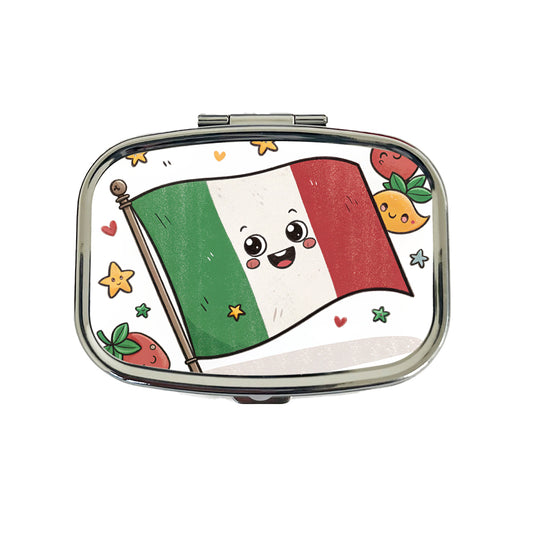 Kawaii Italy Flag Travel Pill Box Case
