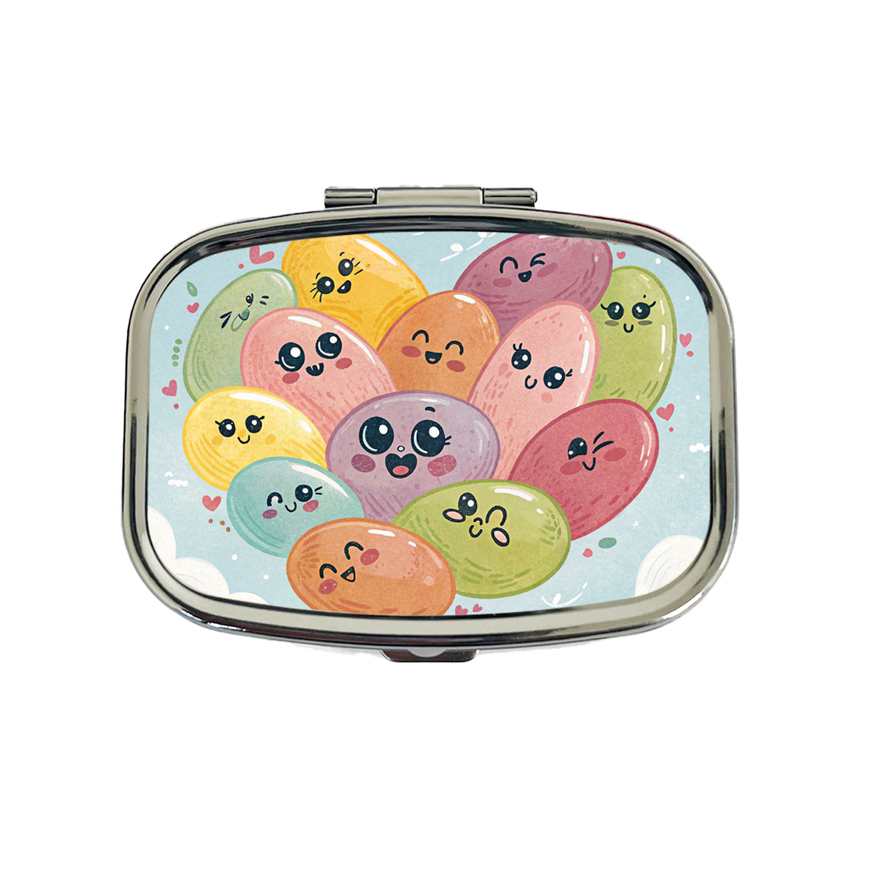 Kawaii Jelly Beans Heart Travel Pill Box Case