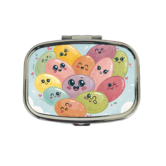 Kawaii Jelly Beans Heart Travel Pill Box Case