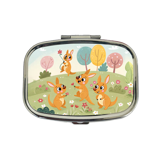 Kawaii Kangaroos Travel Pill Box Case