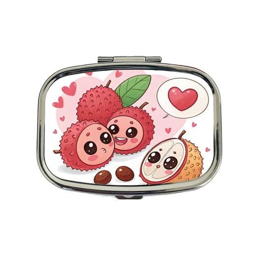 Kawaii Lychees And Hearts Travel Pill Box Case