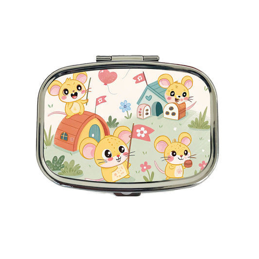 Kawaii Mice Mouse Travel Pill Box Case