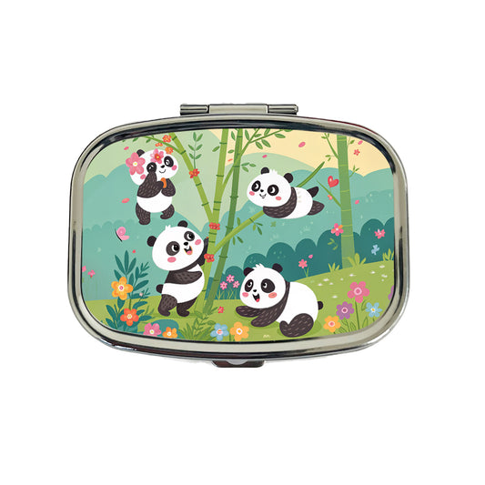 Kawaii Pandas Travel Pill Box Case