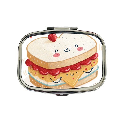 Kawaii Peanut Butter And Jelly Sandwich Travel Pill Box Case