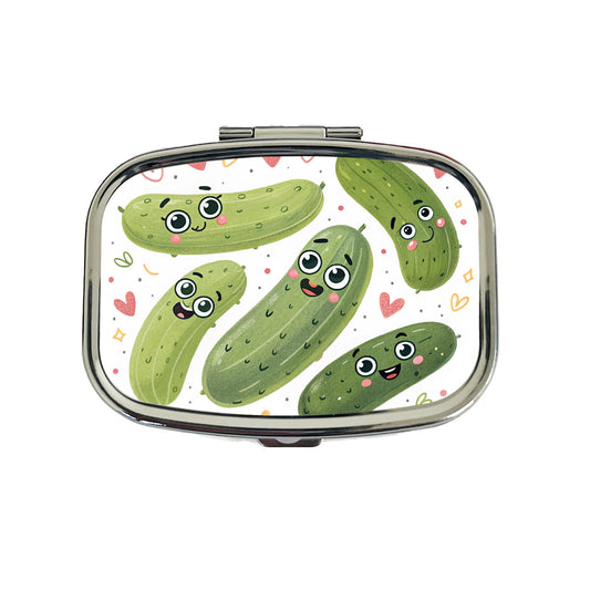 Kawaii Pickles Travel Pill Box Case