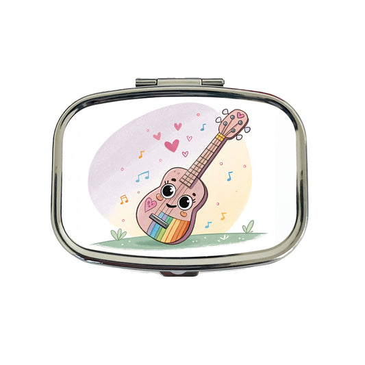Kawaii Colorful Ukulele Music Travel Pill Box Case