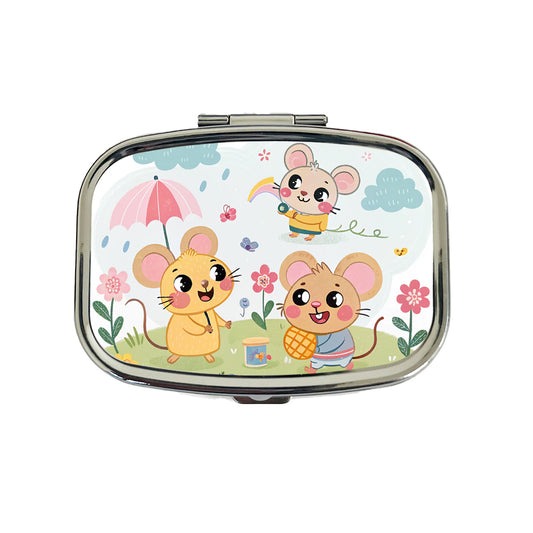 Kawaii Rats Travel Pill Box Case