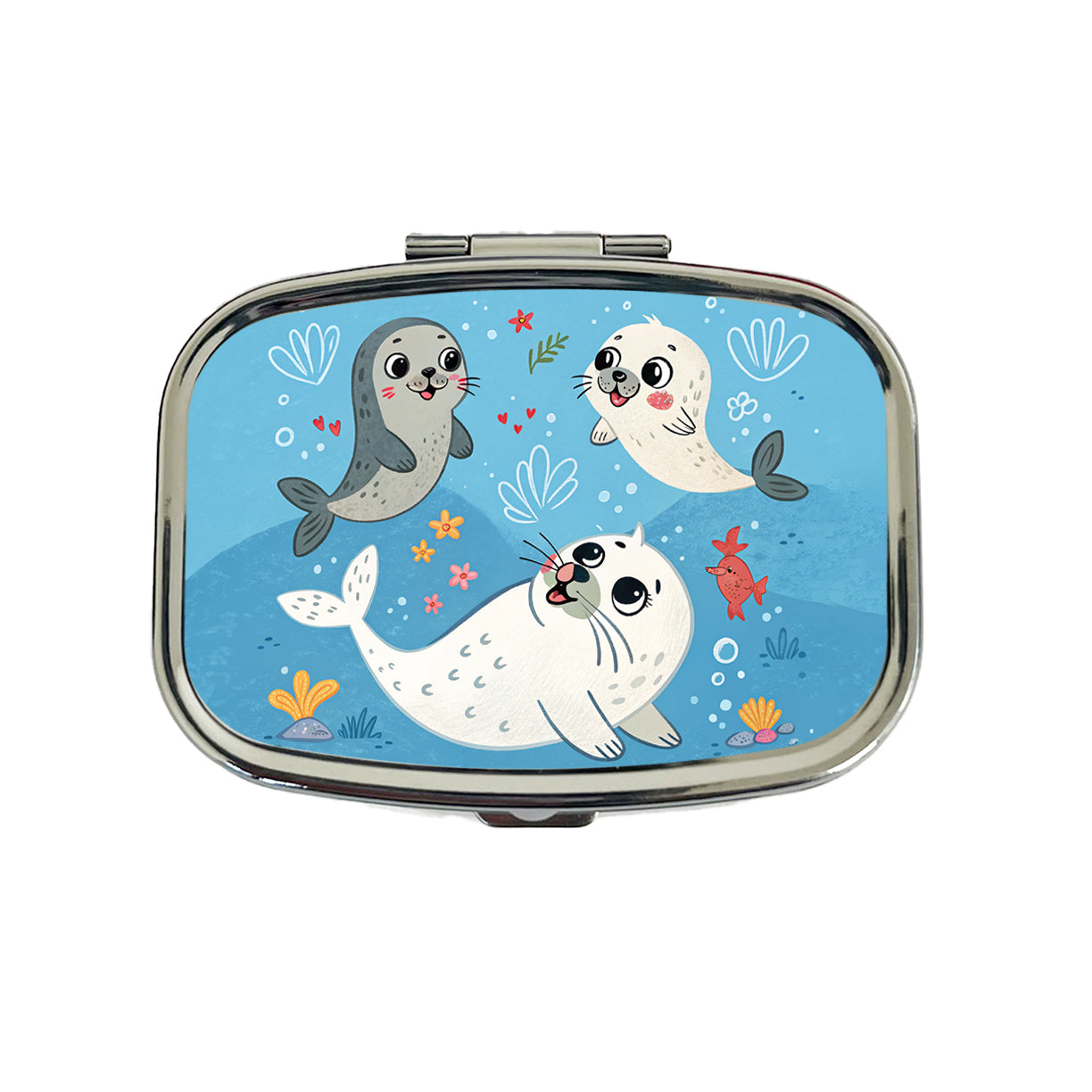 Kawaii Seals Travel Pill Box Case