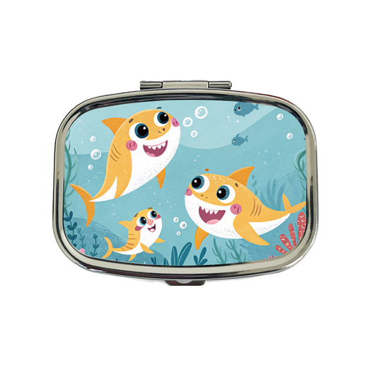 Kawaii Sharks Travel Pill Box Case