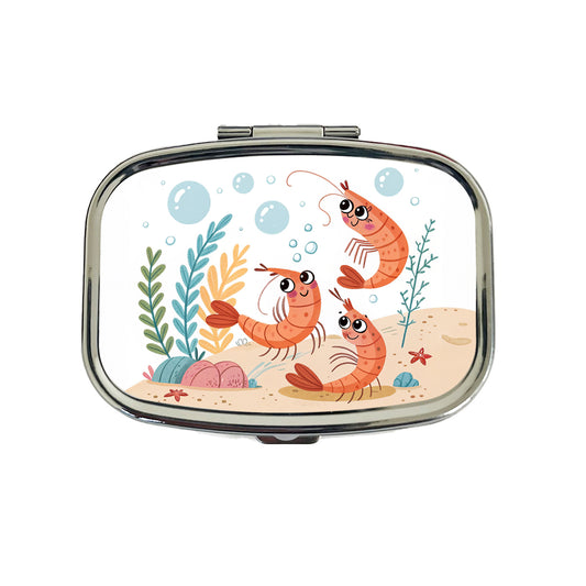 Kawaii Shrimp Travel Pill Box Case