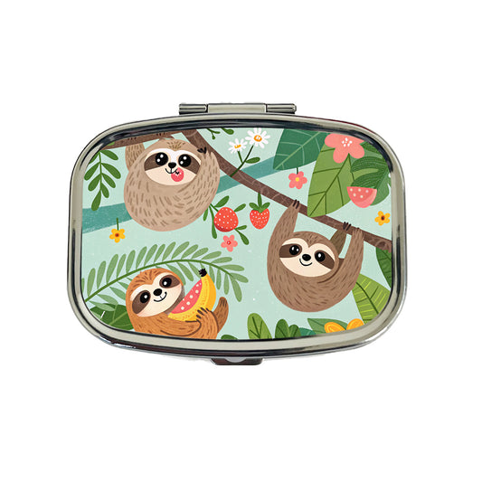 Kawaii Sloths Travel Pill Box Case