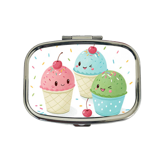 Kawaii Snowcones Travel Pill Box Case