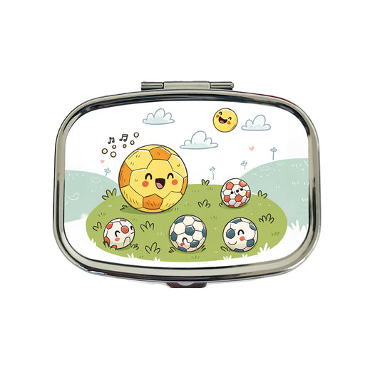 Kawaii Soccer Balls Travel Pill Box Case