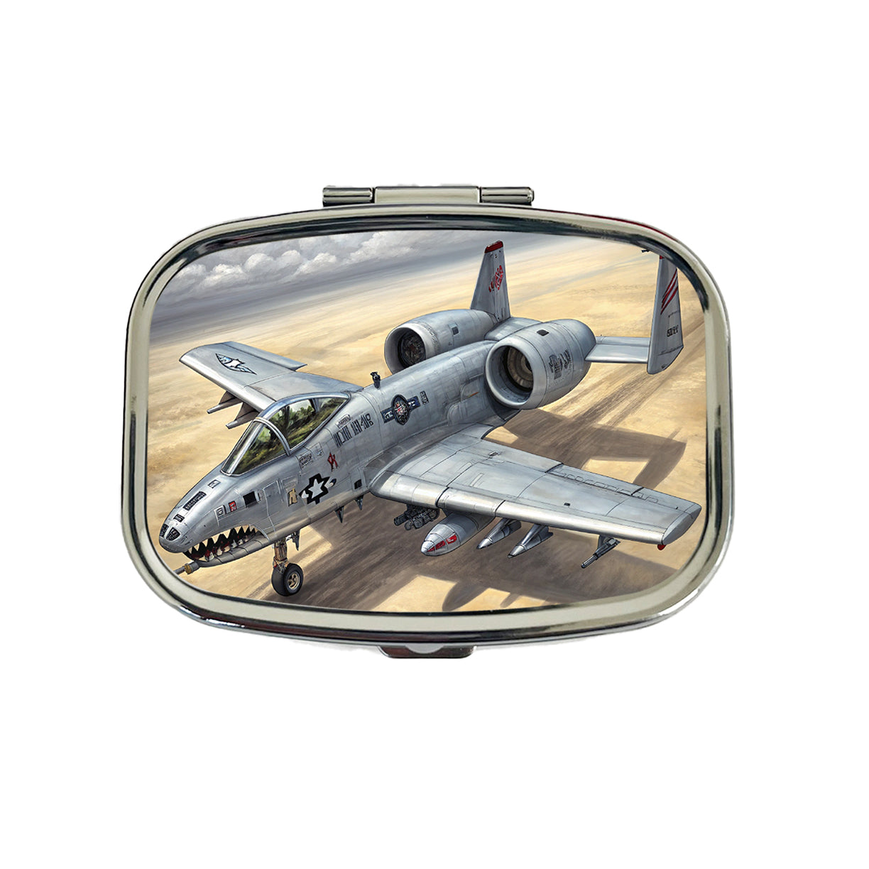 A-10 Warthog Thunderbolt II US Air Force Ground Attack Plane Travel Pill Box Case