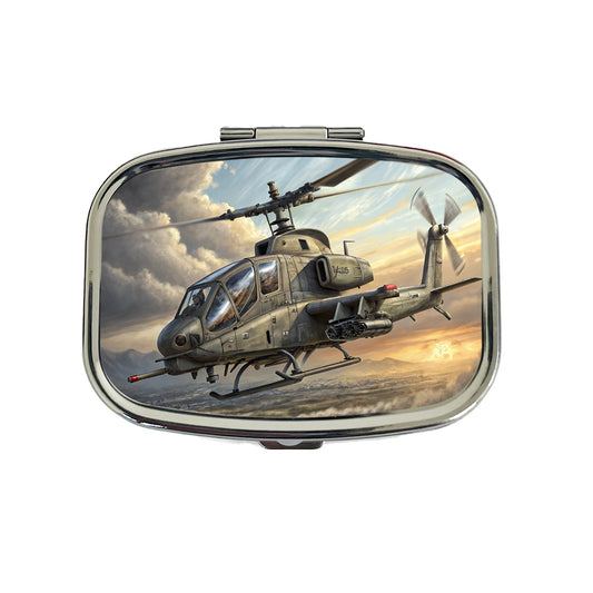 AH-1 SuperCobra US Marines Attack Helicopter Travel Pill Box Case