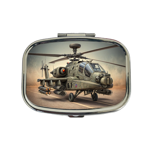 AH-64 Apache US Army Attack Helicopter Travel Pill Box Case