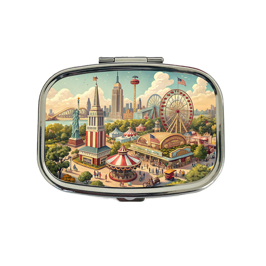 Americana New York World's Fair Travel Pill Box Case