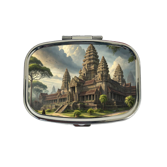 Angkor Wat Hindu Buddhist Temple Cambodia Travel Pill Box Case