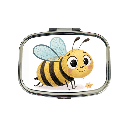 Bumble Bee Children's Illustration Style Travel Pill Box Case