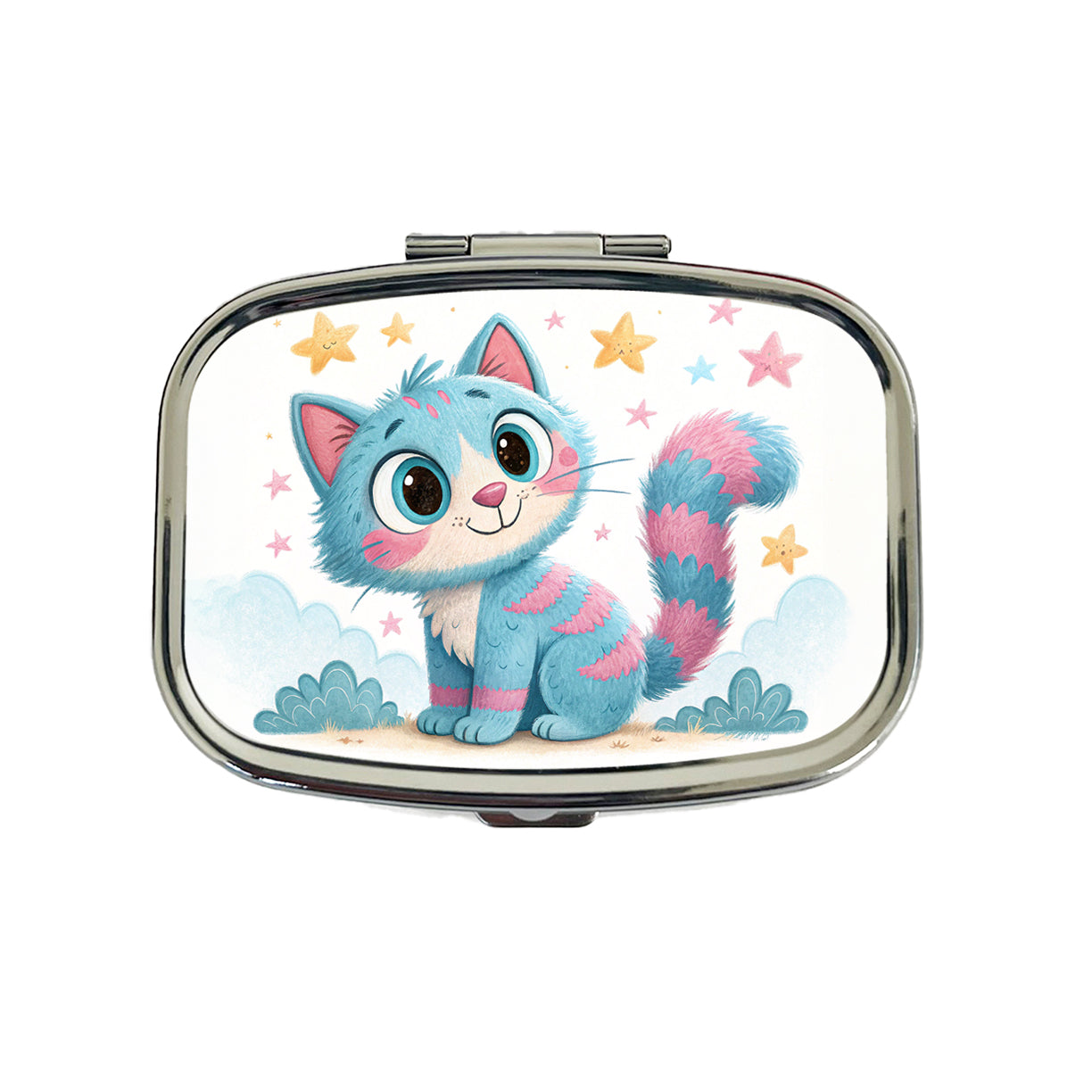 Cat Children's Illustration Style Travel Pill Box Case