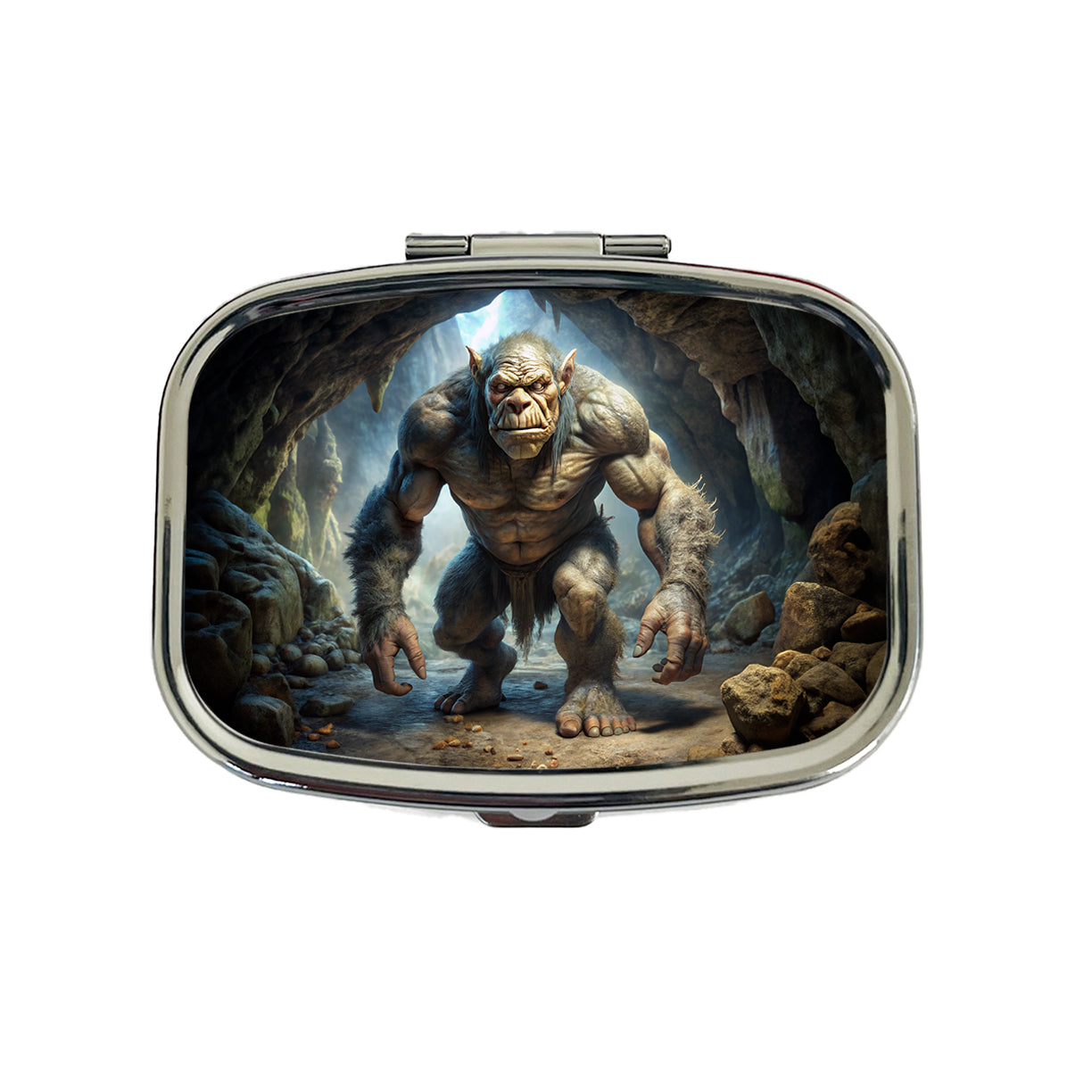 Cave Troll Fantasy Monster Travel Pill Box Case
