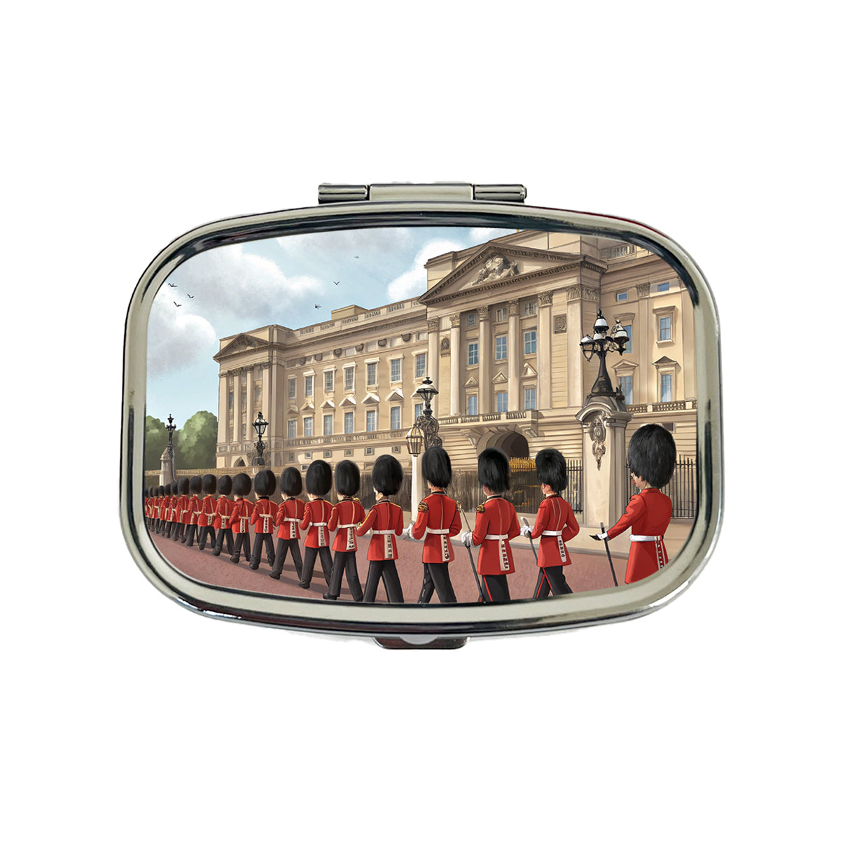 Changing Of The Guard At Buckingham Palace London England Travel Pill Box Case