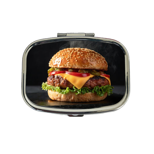 Cheeseburger with all the Toppings Travel Pill Box Case