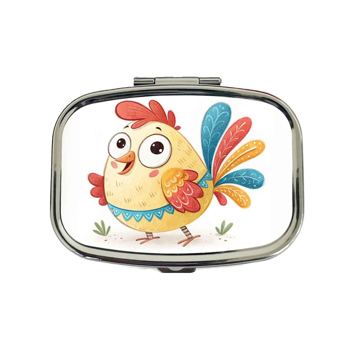Chicken Children's Illustration Style Travel Pill Box Case