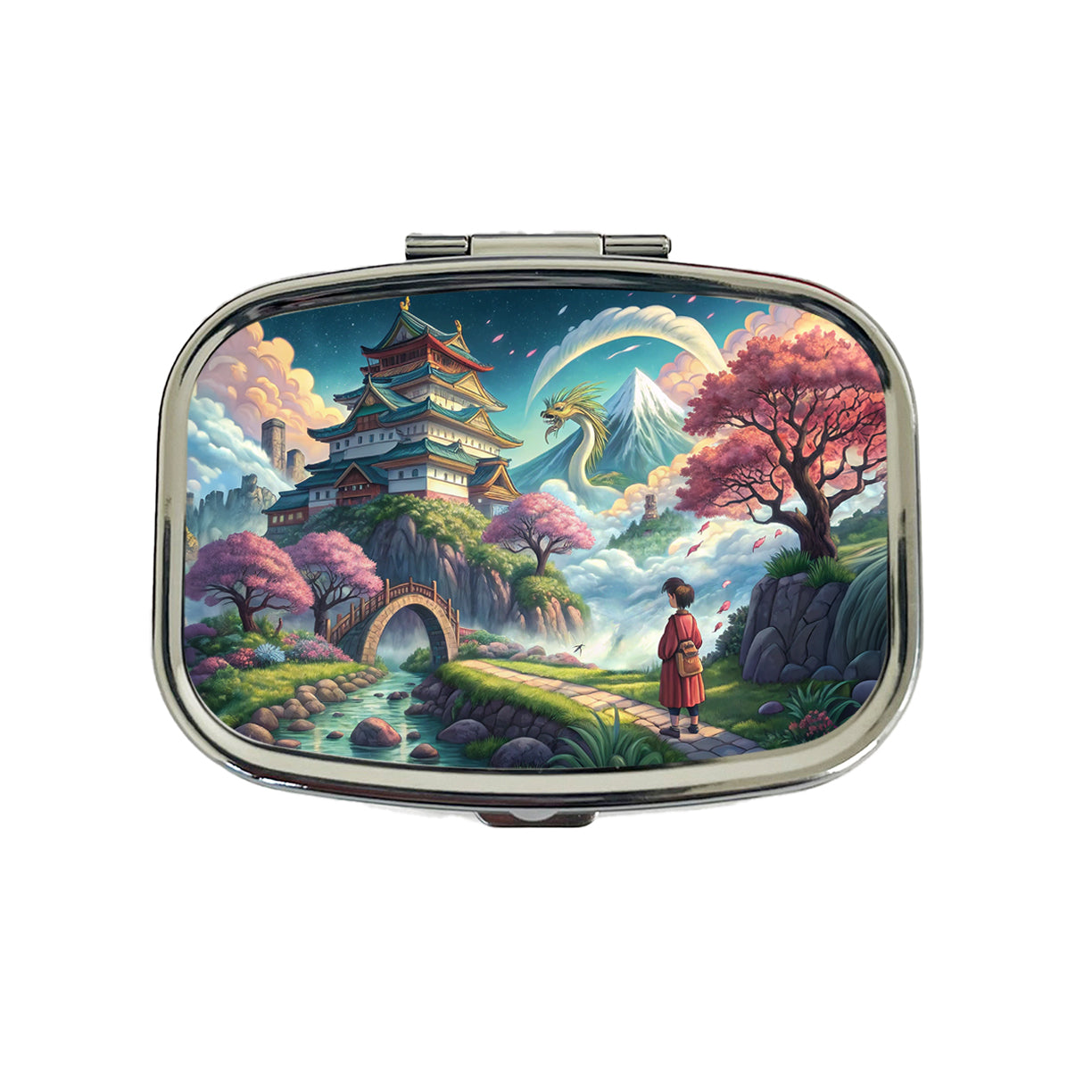 Classic Japanese Anime Style Fantasy World Travel Pill Box Case