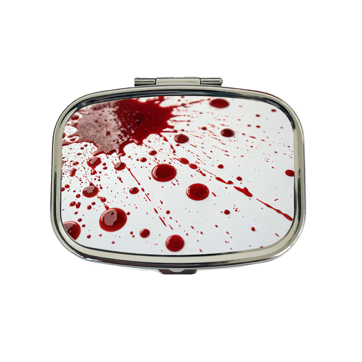 Close-Up Blood Splatters Travel Pill Box Case
