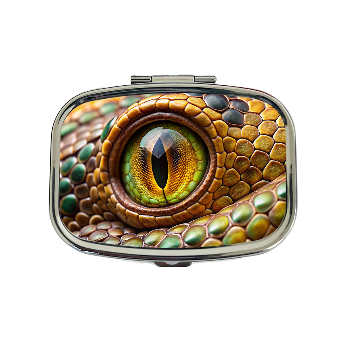 Close-Up Of a Snake's Eye Reptile Travel Pill Box Case